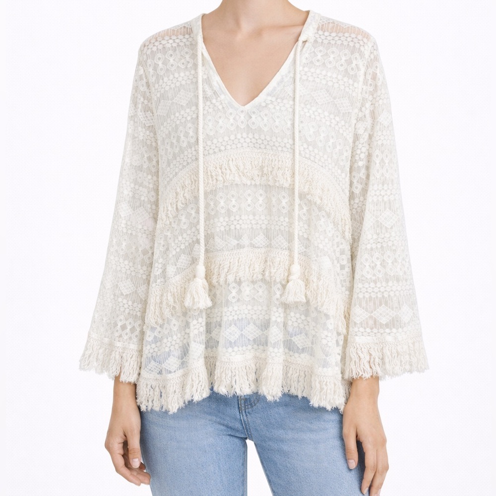 Amiana White Lace Tunic